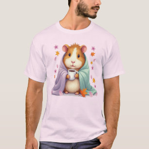 Camiseta Conejillo de Indias en una Manta Flores de Cerezo 