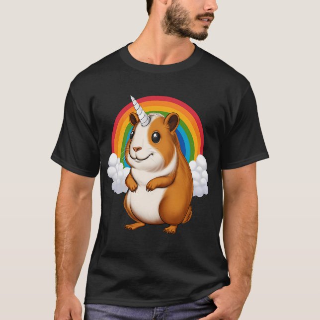Camiseta Conejillo de Indias Unicornio (Anverso)
