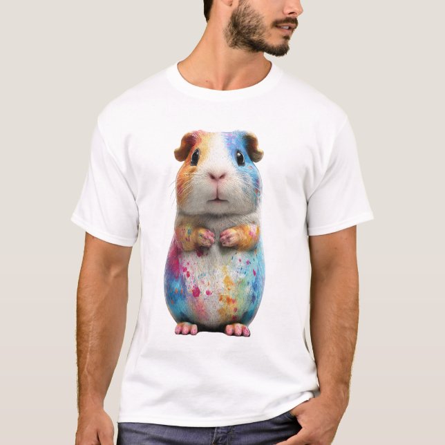 Camiseta Conejillos de Indias Hombres con Salpicaduras de P (Anverso)