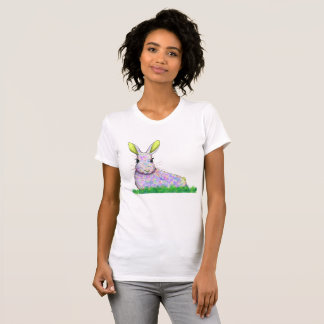 Camiseta conejita de bonito con patrón de diversió