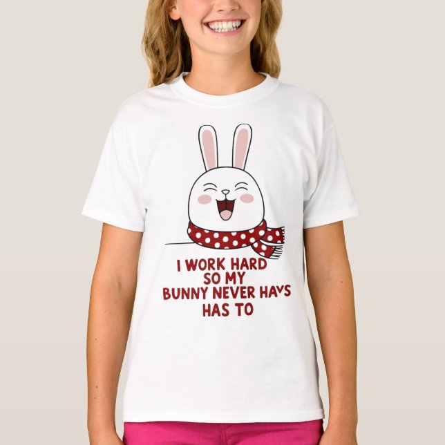 Camiseta conejita suave - Conejo Minimalista acoge (Anverso)