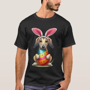 Camiseta Conejito Bonito Galgo Pascua Abrazo Huevos Día de