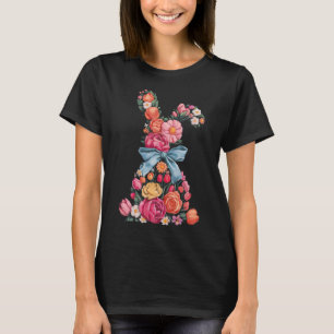 Camiseta Conejito Bonito Lazo Coqueto Día de Pascua Conejo