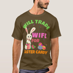 Camiseta Conejito Comer Huevos De Chocolate Comerciará A Mu