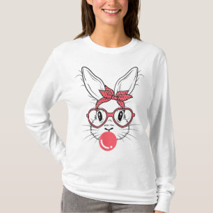 Camiseta Conejito Con Gafas De Bandana Y Happ De Bubblegum