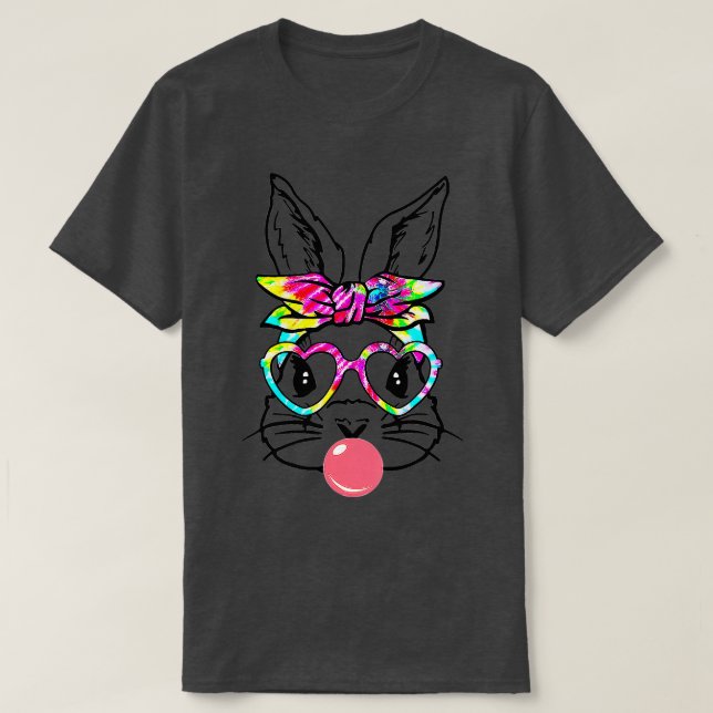 Camiseta Conejito Con Gafas De Corazón De Bandana Bubblegum (Diseño del anverso)
