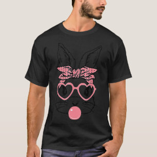 Camiseta Conejito Con Gafas De Corazón De Bandana Bubblegum