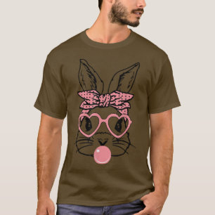 Camiseta Conejito Con Gafas De Corazón De Bandana Bubblegum
