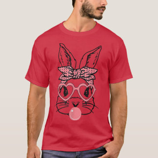 Camiseta Conejito Con Gafas De Corazón De Bandana Bubblegum