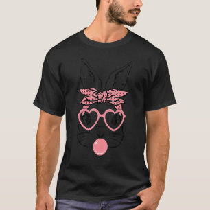 Camiseta Conejito Con Gafas De Corazón De Bandana Bubblegum