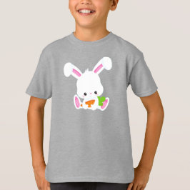 Camiseta Conejito, Conejo Blanco, Conejito Pequeño, Zanahor