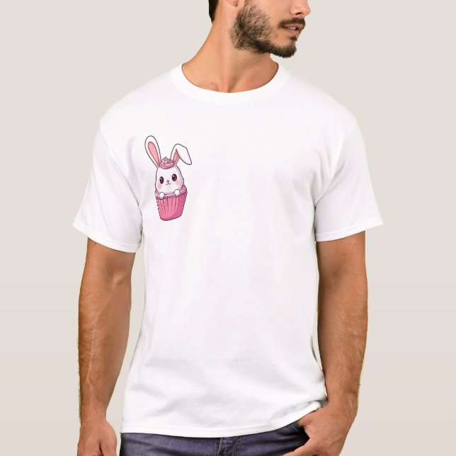 Camiseta Conejito Cupcake Corazón (Anverso)