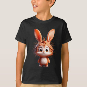 Camiseta Conejito de dibujos animados lindo con expresión d