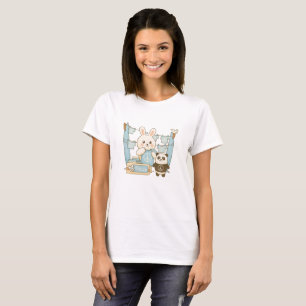 Camiseta Conejito de dibujos animados lindo panda