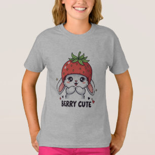Camiseta Conejito de Fresa Adorable – Animal Kawaii "Berenj