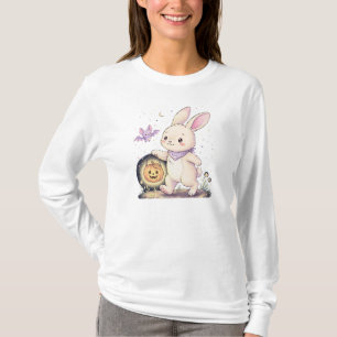 Camiseta Conejito de Halloween con linterna de calabaza y m