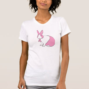 CAMISETA CONEJITO DE LA CONCIENCIA DEL CÁNCER DE PECHO