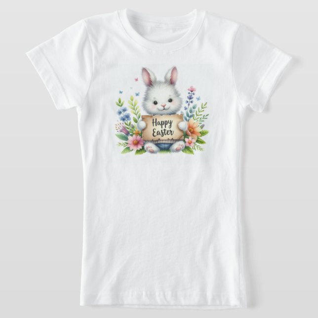 Camiseta Conejito de Pascua con Rótulo de Pascua (Distribución)