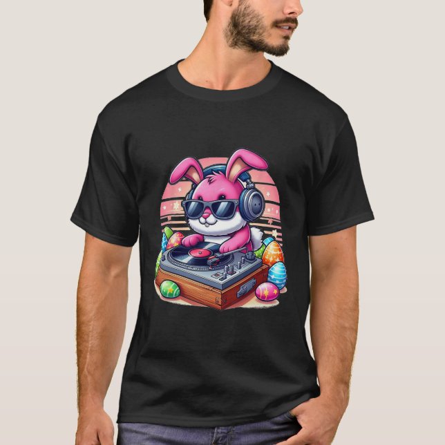 Camiseta Conejito de Pascua Dj lindo  (Anverso)