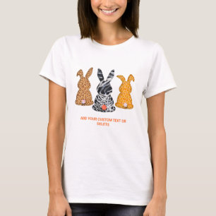 Camiseta Conejito de Pascua Estampado Salvaje Piel Conejito