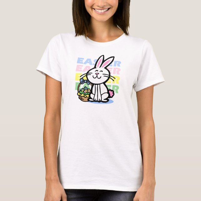 Camiseta Conejito de pascua lindo (Anverso)