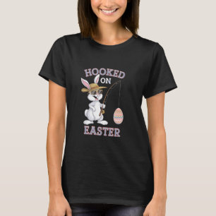 Camiseta Conejito de Pascua lindo pescando capturando Huevo