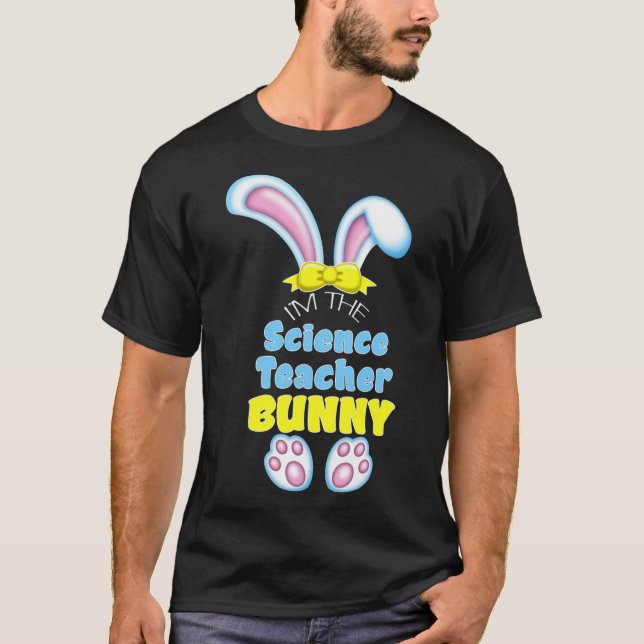 Camiseta Conejito de Pascua lindo soy el maestro de ciencia (Anverso)