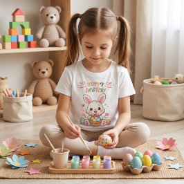 Camiseta Conejito de Pascua Lindo y Saltarín
