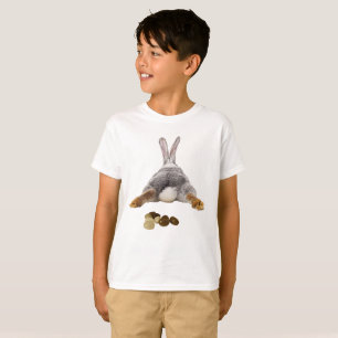 Camiseta Conejito de Pascua Trasero Cola Divertida Mierda H