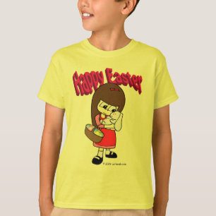 Camiseta Conejito de pascua y el chica