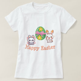 Camiseta Conejito Kawaii Adorable Pascua Feliz