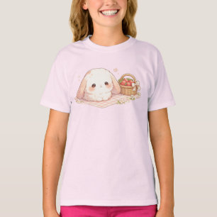 Camiseta Conejito Kawaii Fresa Pícnic