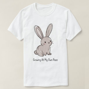 Camiseta Conejito Lindo Creciendo a Mi Propio Ritmo