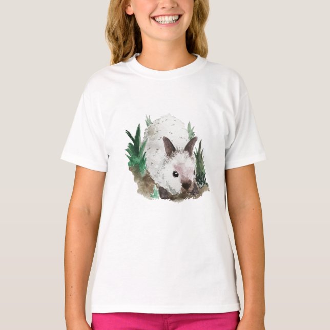 Camiseta Conejito lindo del arbolado del conejo de la (Anverso)