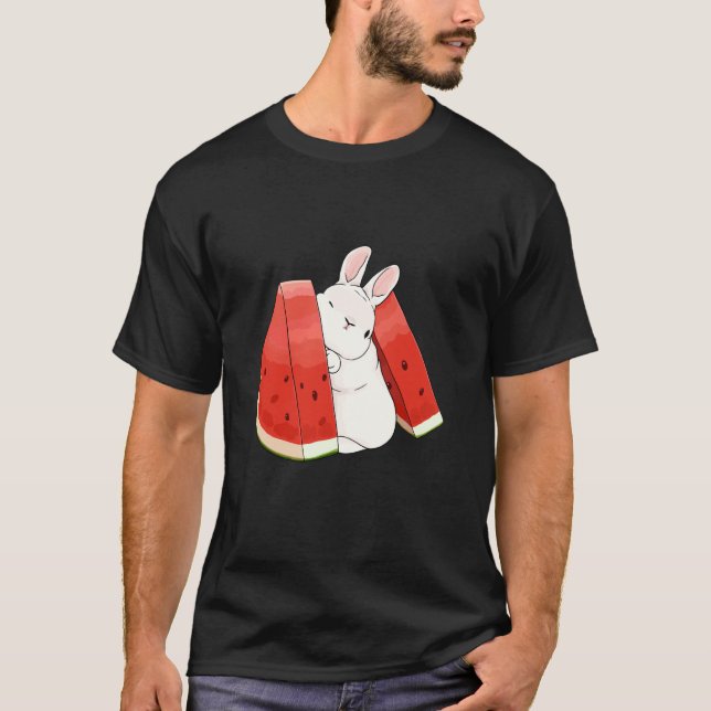 Camiseta Conejito Lindo Entre Sandía (Anverso)