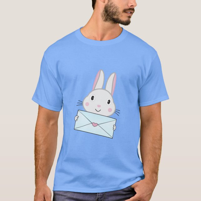 Camiseta Conejito lindo y adorable conejo de la carta de am (Anverso)