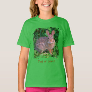 Camiseta Conejito marrón salvaje lindo personalizado