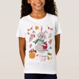 Camiseta Conejito otoñal lindo con texto personalizado