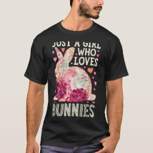 Camiseta Conejito Un Chica Que Ama A Los Conejos Flor