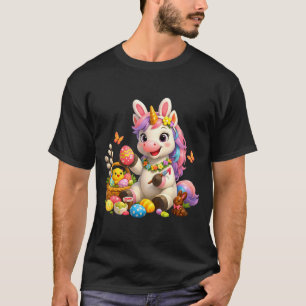 Camiseta Conejito unicornio de Pascua mágico arcoíris lindo