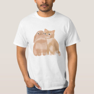 Camiseta conejito y gato