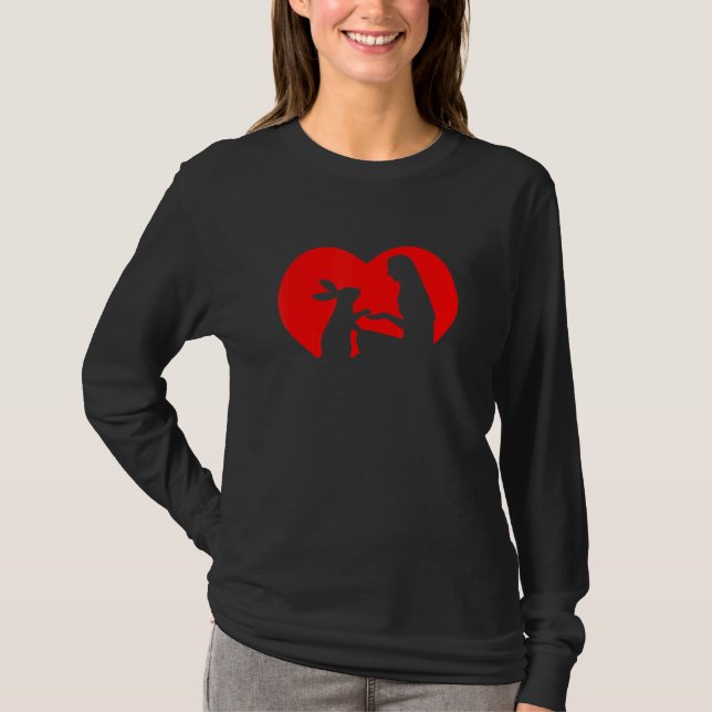 Camiseta Conejitos de amor Mujer Corazón conejo conejo cone (Anverso)