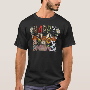 Camiseta Conejitos de Pascua Cuero de Vaca Leopardo Vibraci