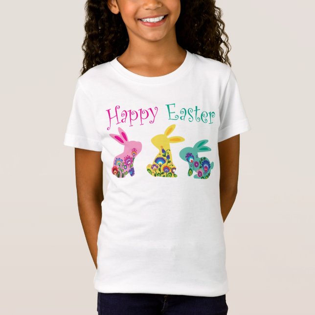 Camiseta Conejitos de Pascua, Feliz Pascua (Anverso)