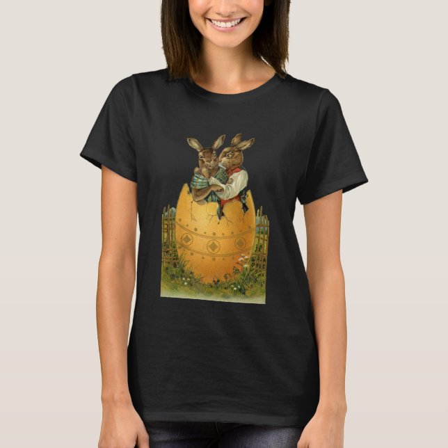 Camiseta Conejitos en un huevo de oro, la vieja Pascua vict (Anverso)