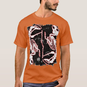 Camiseta Conejitos muertos Grunge Art Rabbit Skeletons Gráf
