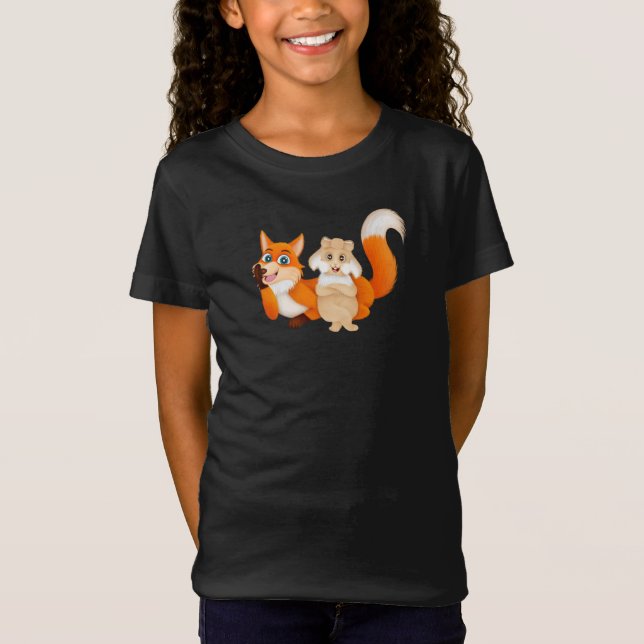 Camiseta Conejo Adorable y Tee Fox (Anverso)