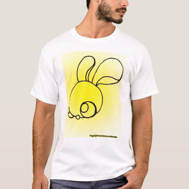 Camiseta Conejo al sol sobre un blanco (Anverso)