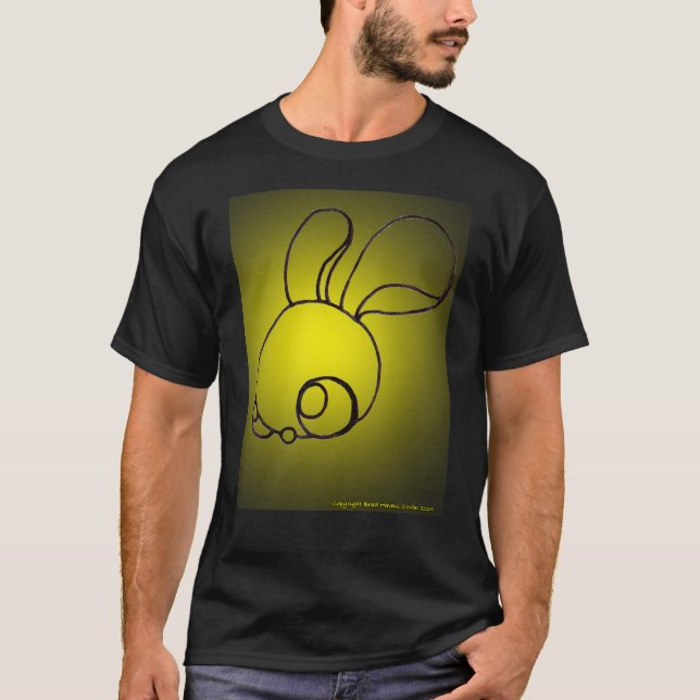 Camiseta Conejo al sol sobre un negro (Anverso)
