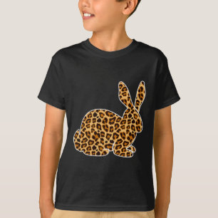 Camiseta Conejo Amante Mascota Animal Impresión Leopardo Ch